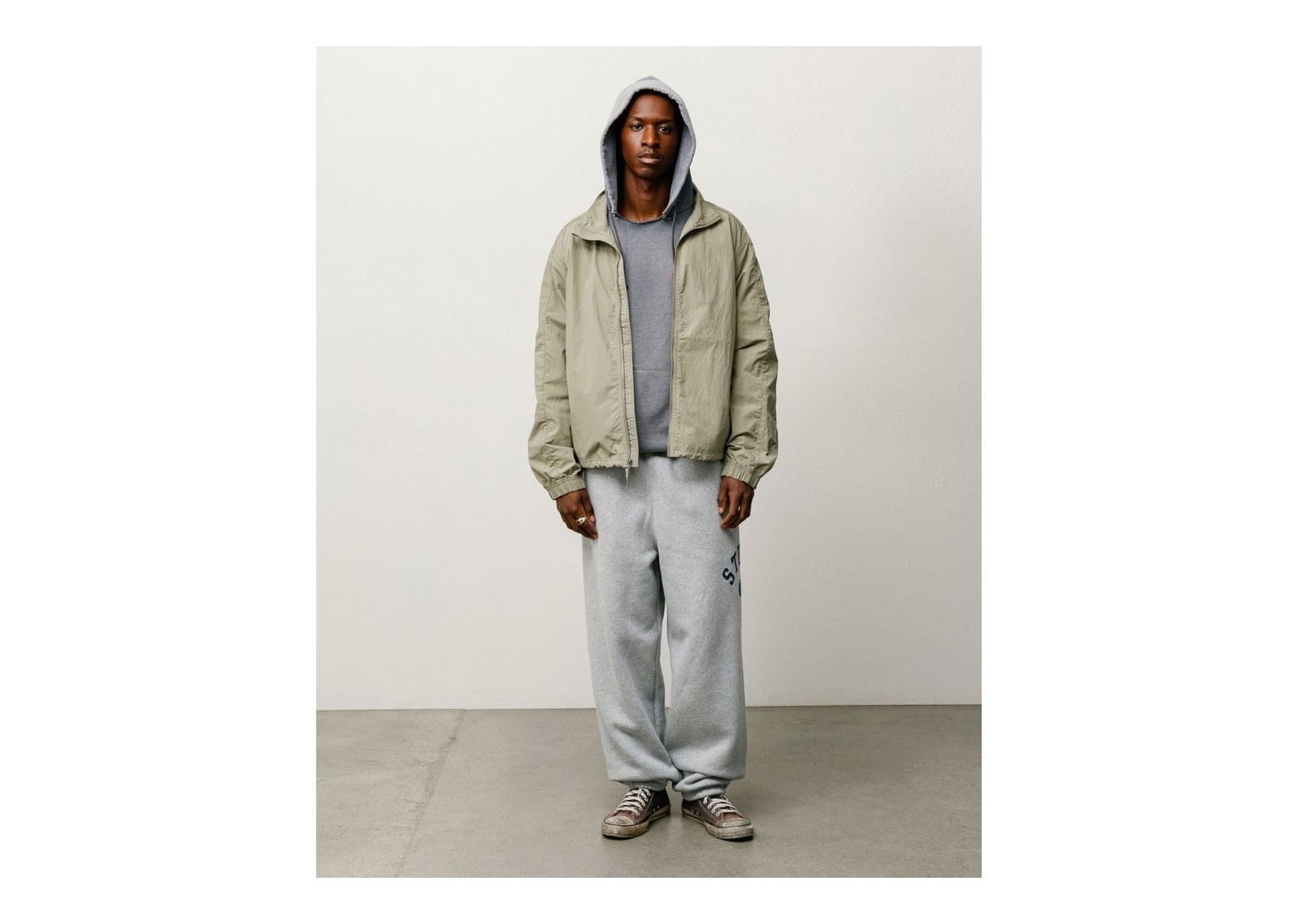 Stussy Varsity Fleece Pant Grey Heather - görsel 2