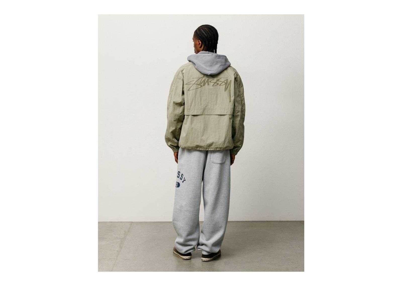 Stussy Varsity Fleece Pant Grey Heather - görsel 3