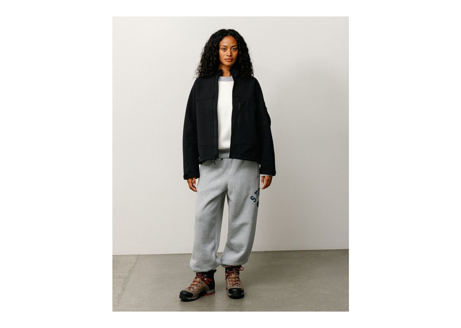Stussy Varsity Fleece Pant Grey Heather - görsel 4