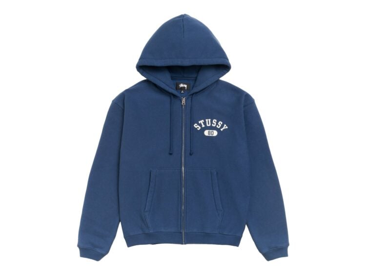 Stussy Varsity Zip Hoodie Navy