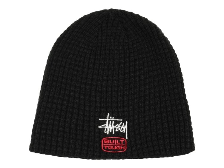 Stussy Waffle Built Tough Skullcap Black