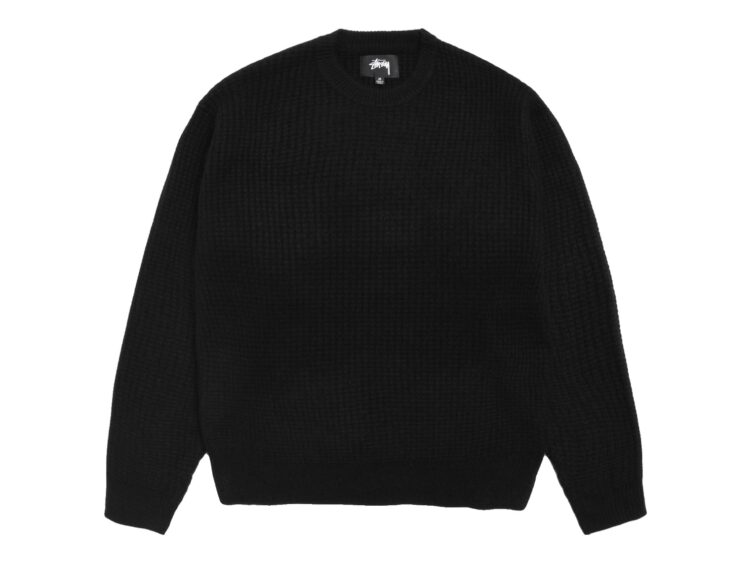 Stussy Waffle Cashmere Sweater Black