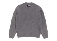 Stussy Waffle Cashmere Sweater Charcoal
