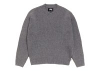 Stussy Waffle Cashmere Sweater Charcoal