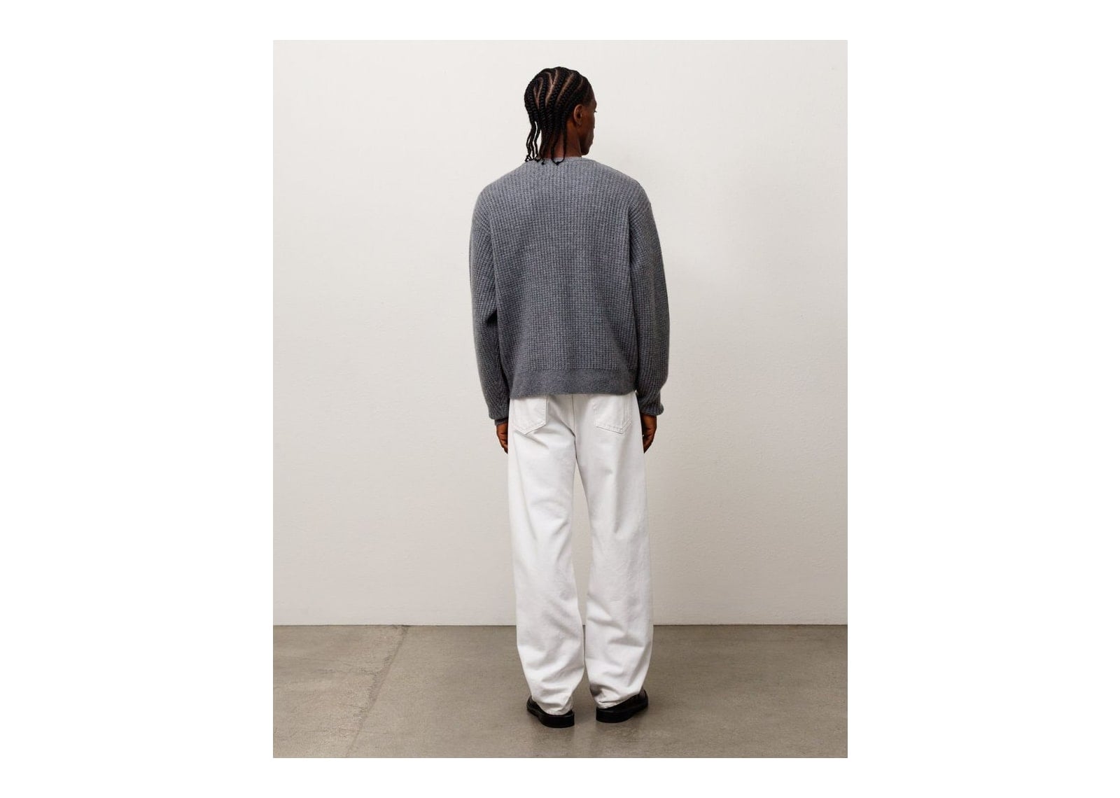 Stussy Waffle Cashmere Sweater Charcoal - görsel 3