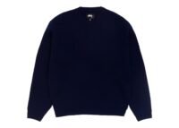 Stussy Waffle Cashmere Sweater Deep Navy