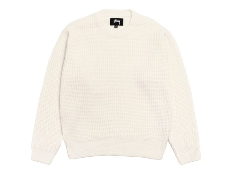 Stussy Waffle Cashmere Sweater Ivory