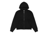 Stussy Waffle Cashmere Zip Hood Sweater Black