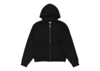 Stussy Waffle Cashmere Zip Hood Sweater Black
