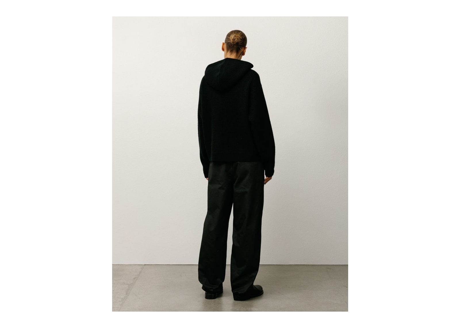 Stussy Waffle Cashmere Zip Hood Sweater Black - görsel 6
