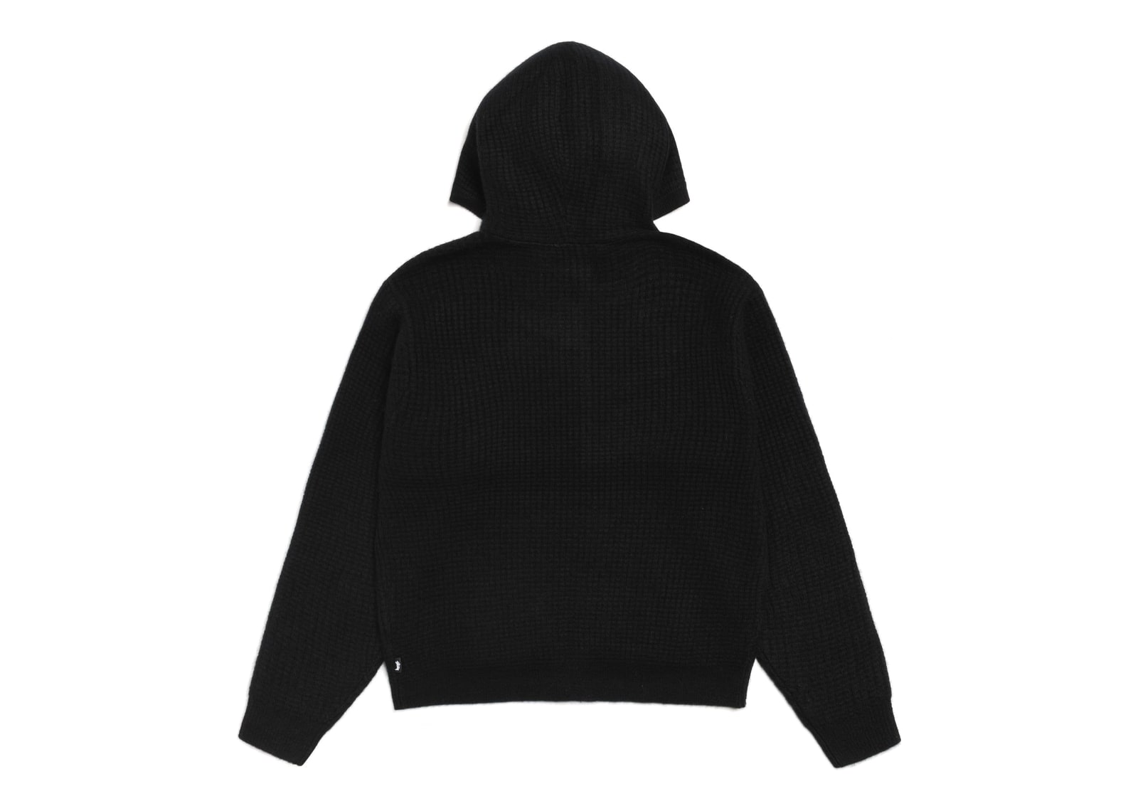 Stussy Waffle Cashmere Zip Hood Sweater Black - görsel 7