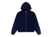 Stussy Waffle Cashmere Zip Hood Sweater Deep Navy