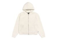 Stussy Waffle Cashmere Zip Hood Sweater Ivory