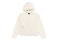 Stussy Waffle Cashmere Zip Hood Sweater Ivory