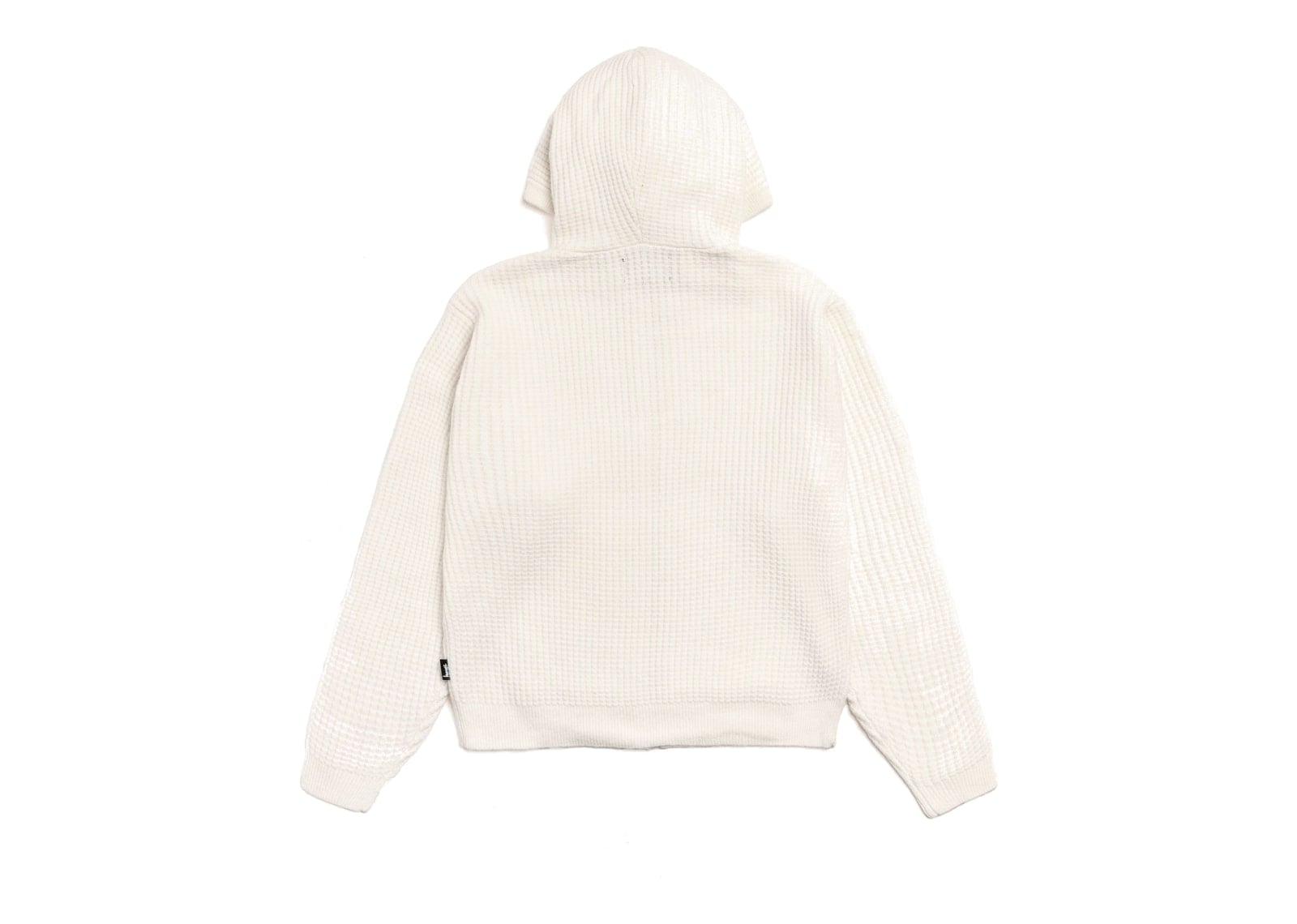 Stussy Waffle Cashmere Zip Hood Sweater Ivory - görsel 6