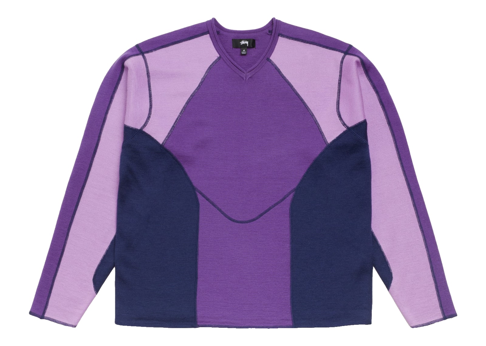 Stussy Wave Knit Sweater Lavender
