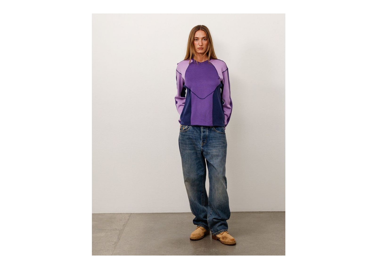 Stussy Wave Knit Sweater Lavender - görsel 2