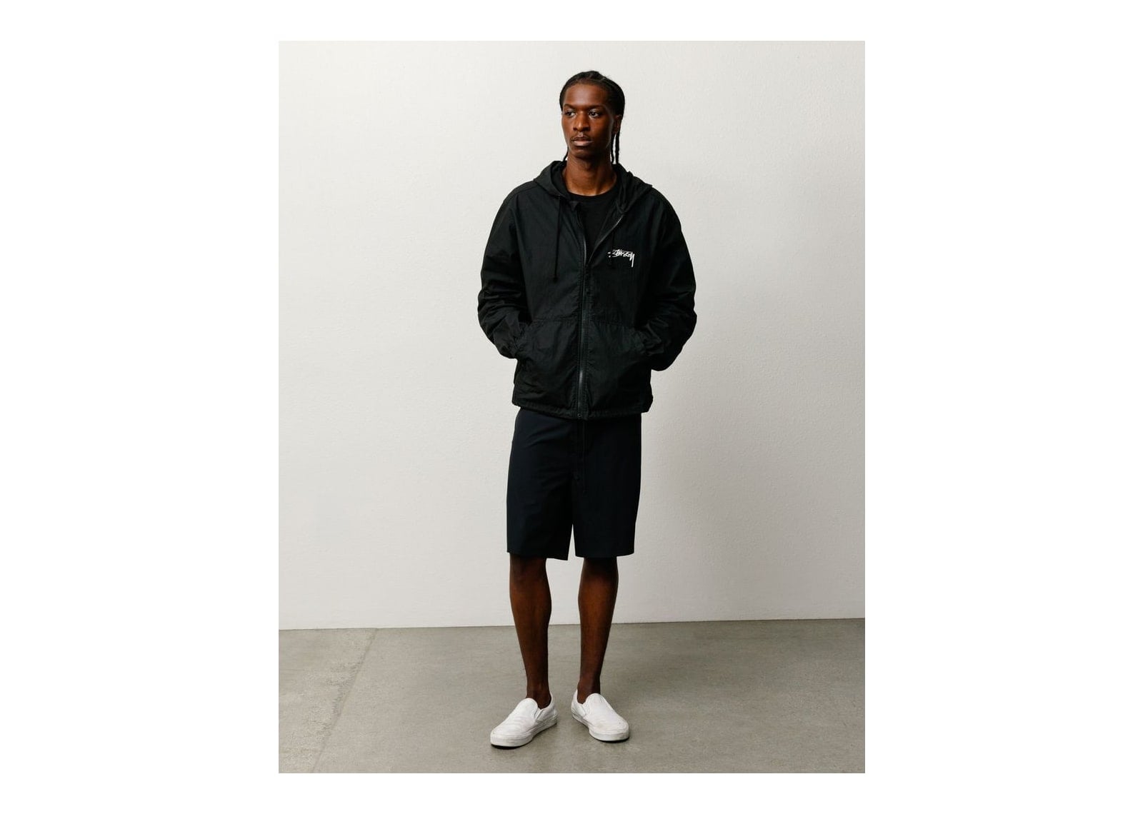 Stussy Waxed Cotton Beach Shell Black - görsel 2