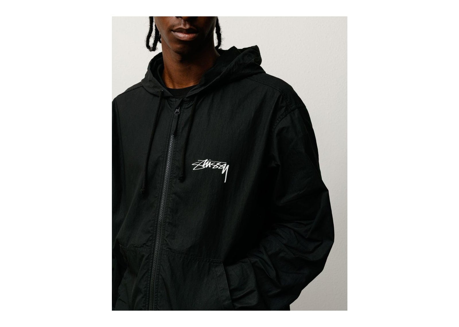 Stussy Waxed Cotton Beach Shell Black - görsel 3