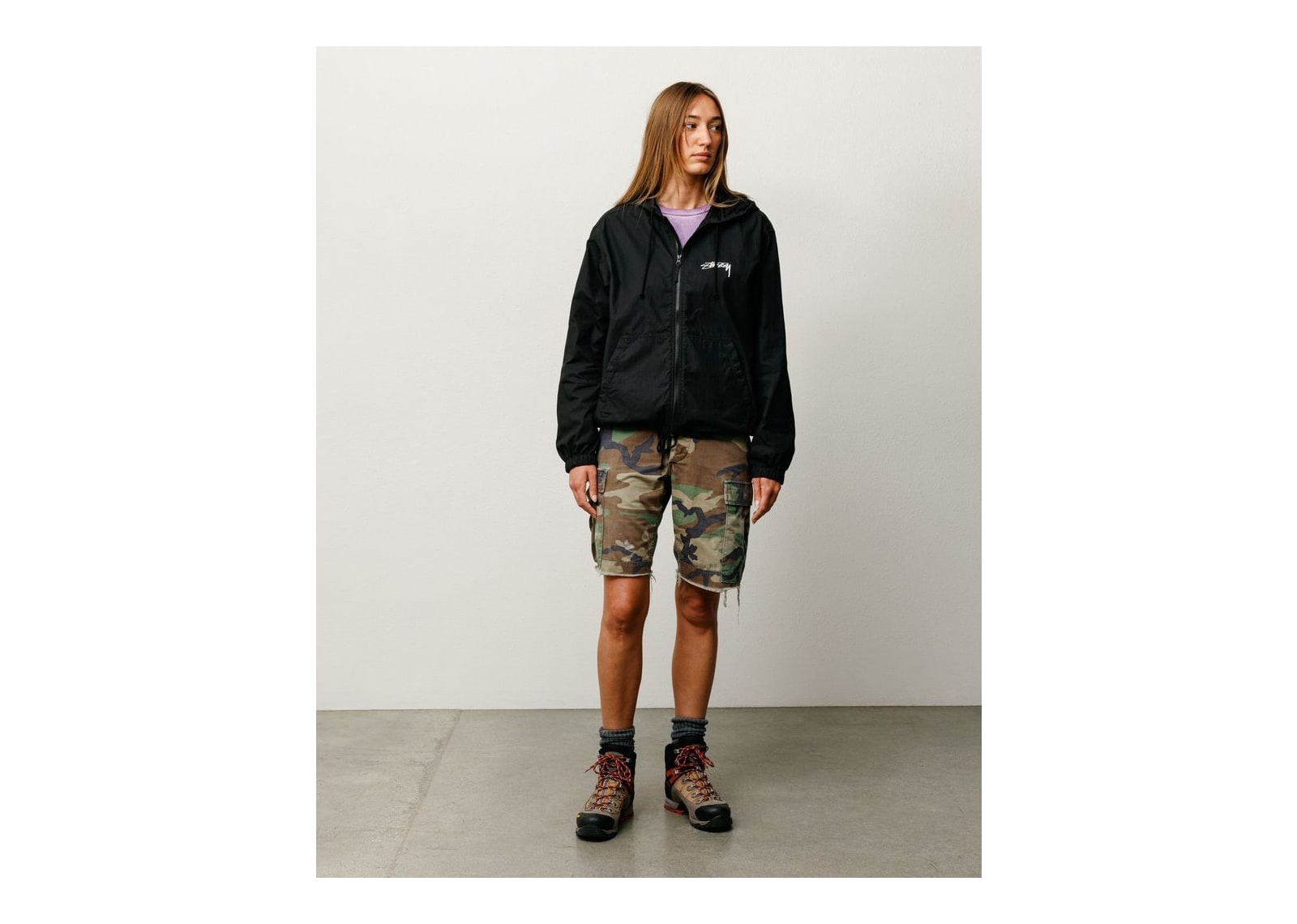 Stussy Waxed Cotton Beach Shell Black - görsel 5