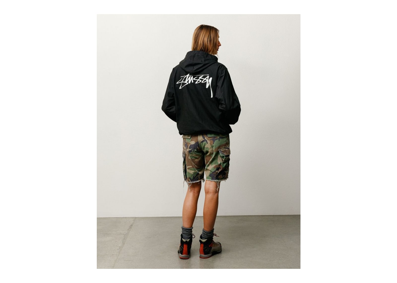 Stussy Waxed Cotton Beach Shell Black - görsel 6