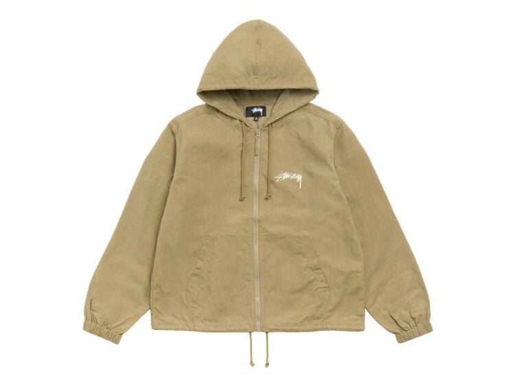 Stussy Waxed Cotton Beach Shell Olive
