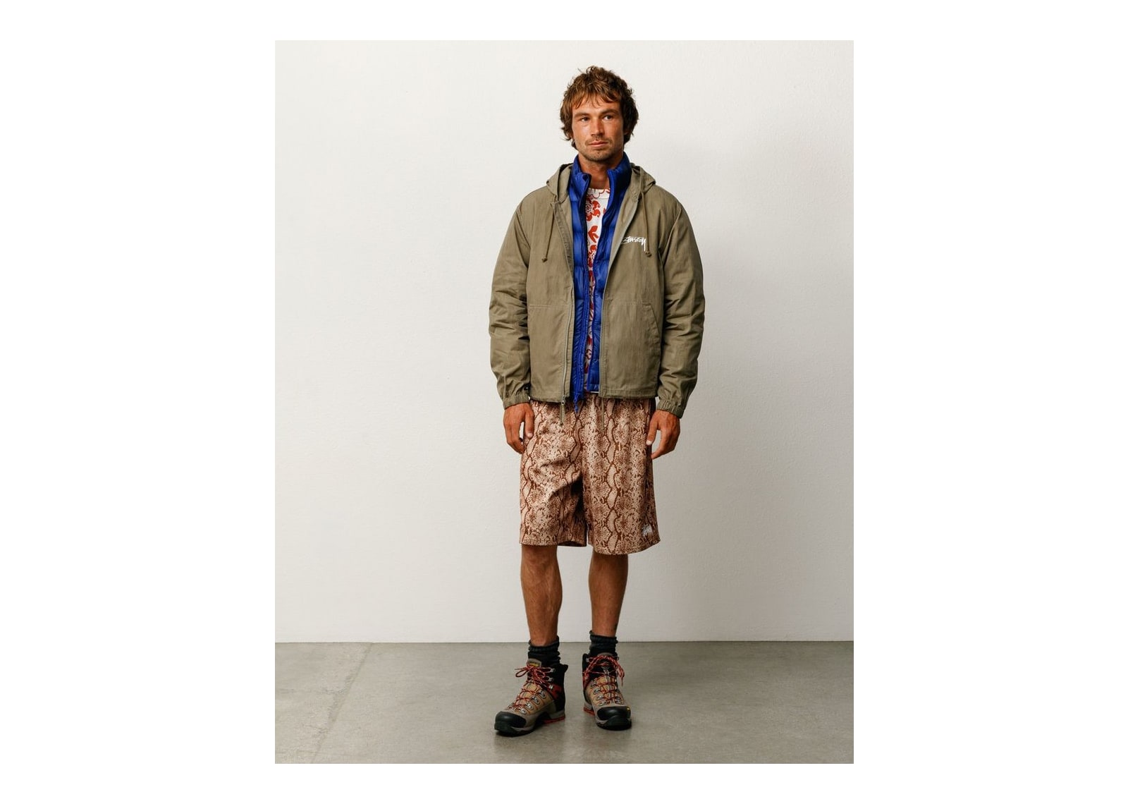 Stussy Waxed Cotton Beach Shell Olive - görsel 2