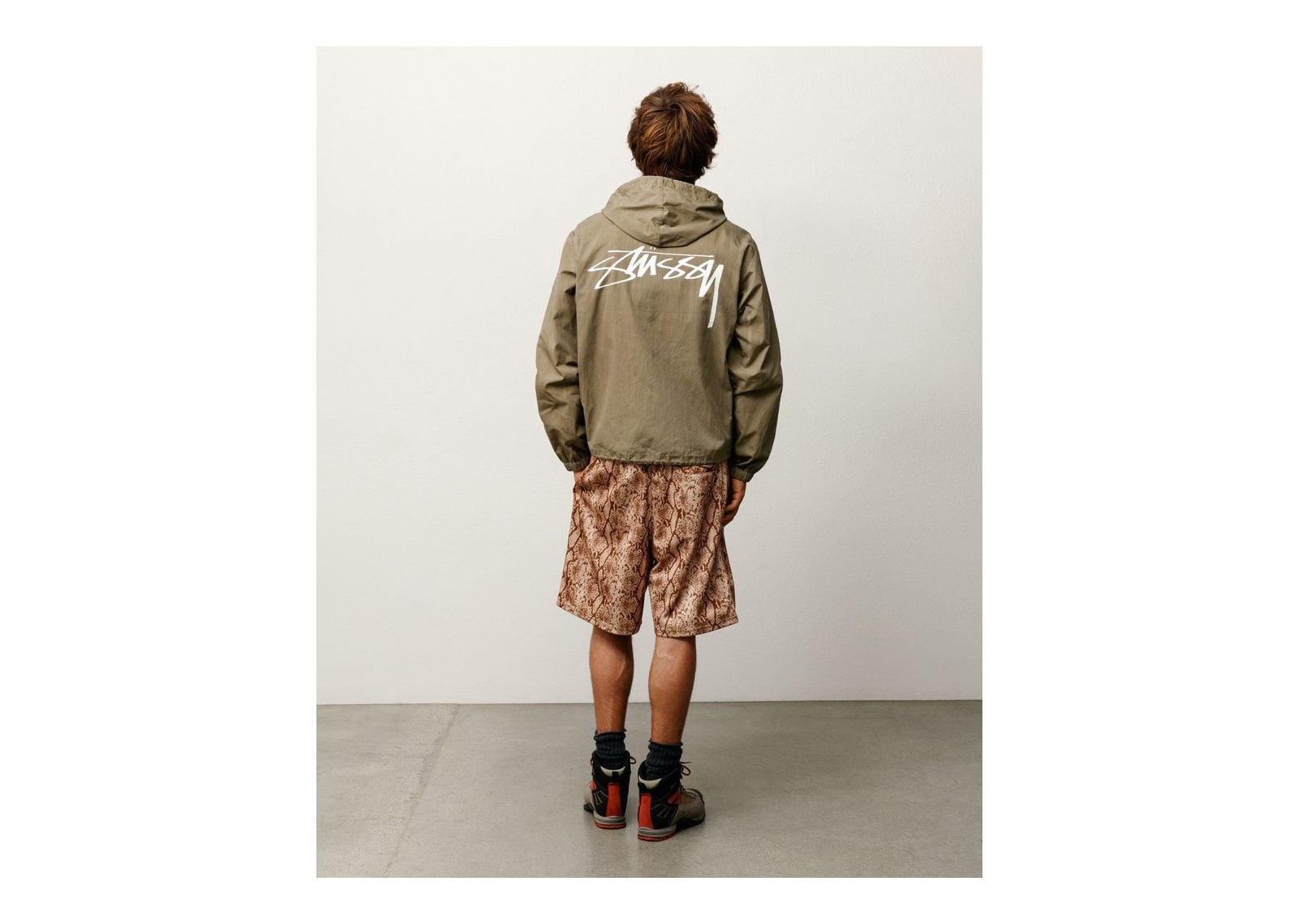 Stussy Waxed Cotton Beach Shell Olive - görsel 3