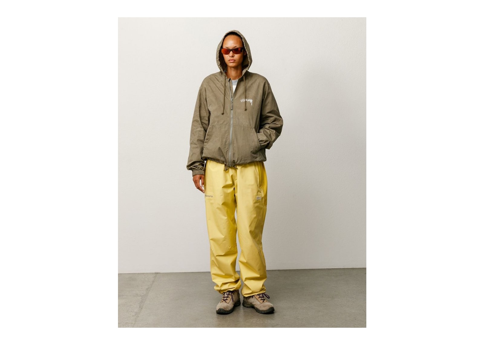Stussy Waxed Cotton Beach Shell Olive - görsel 4