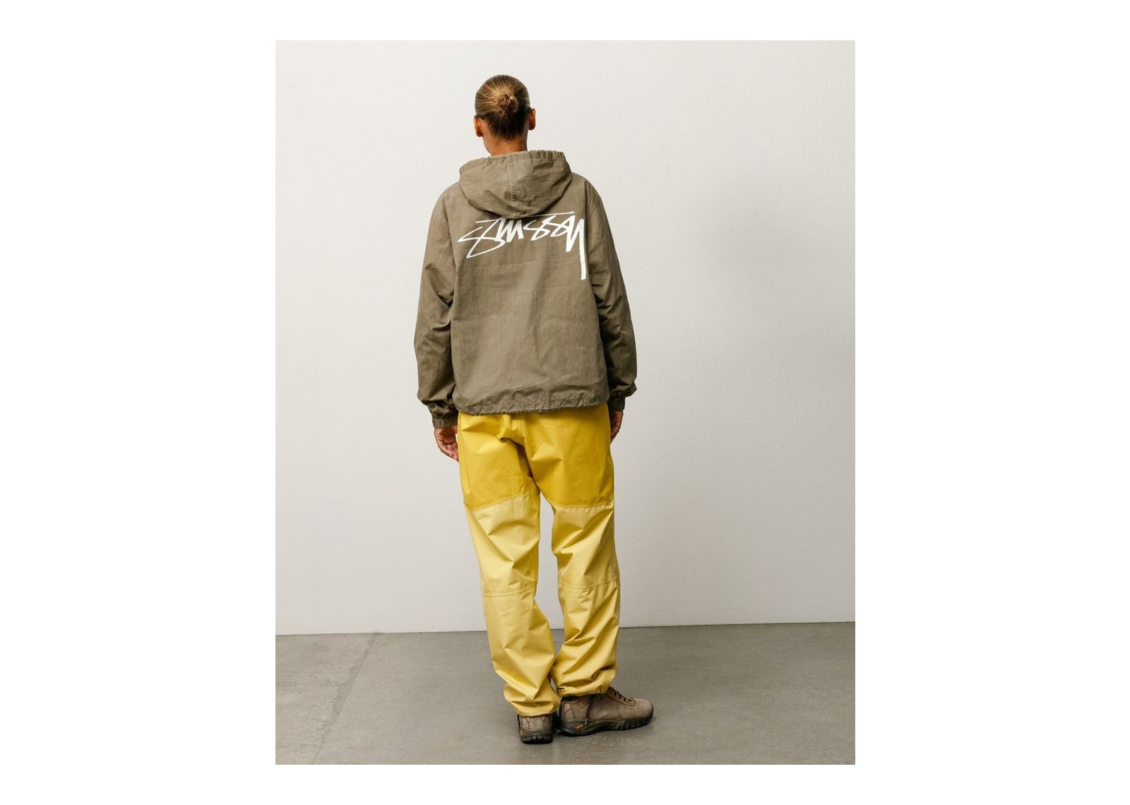 Stussy Waxed Cotton Beach Shell Olive - görsel 5
