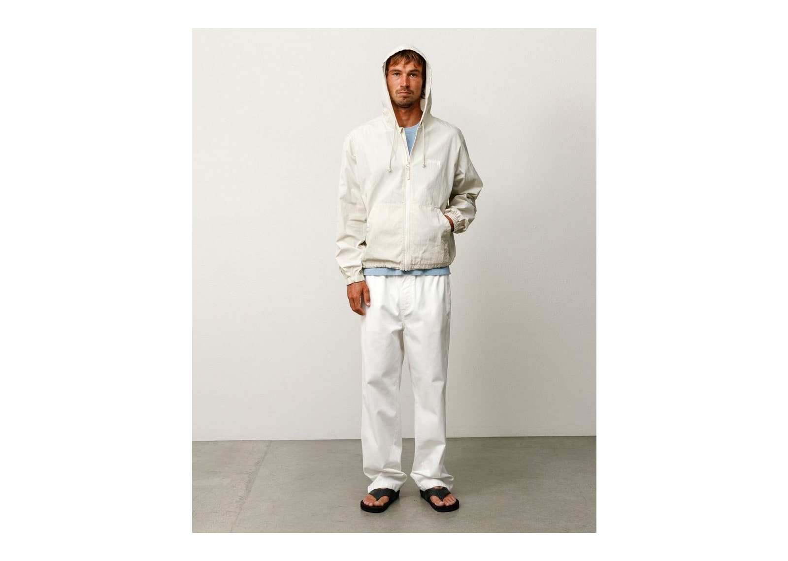 Stussy Waxed Cotton Beach Shell Stone - görsel 2
