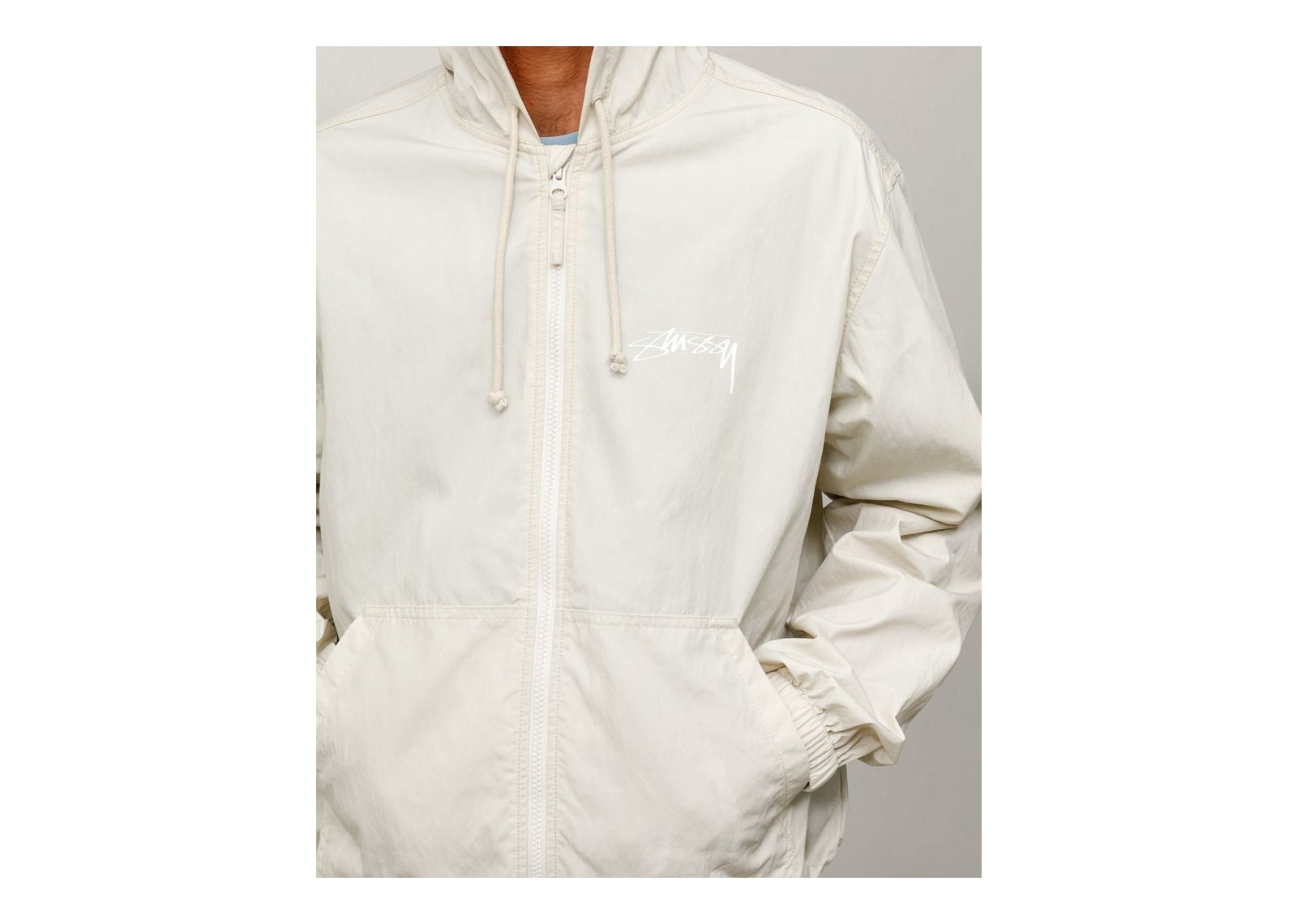 Stussy Waxed Cotton Beach Shell Stone - görsel 3