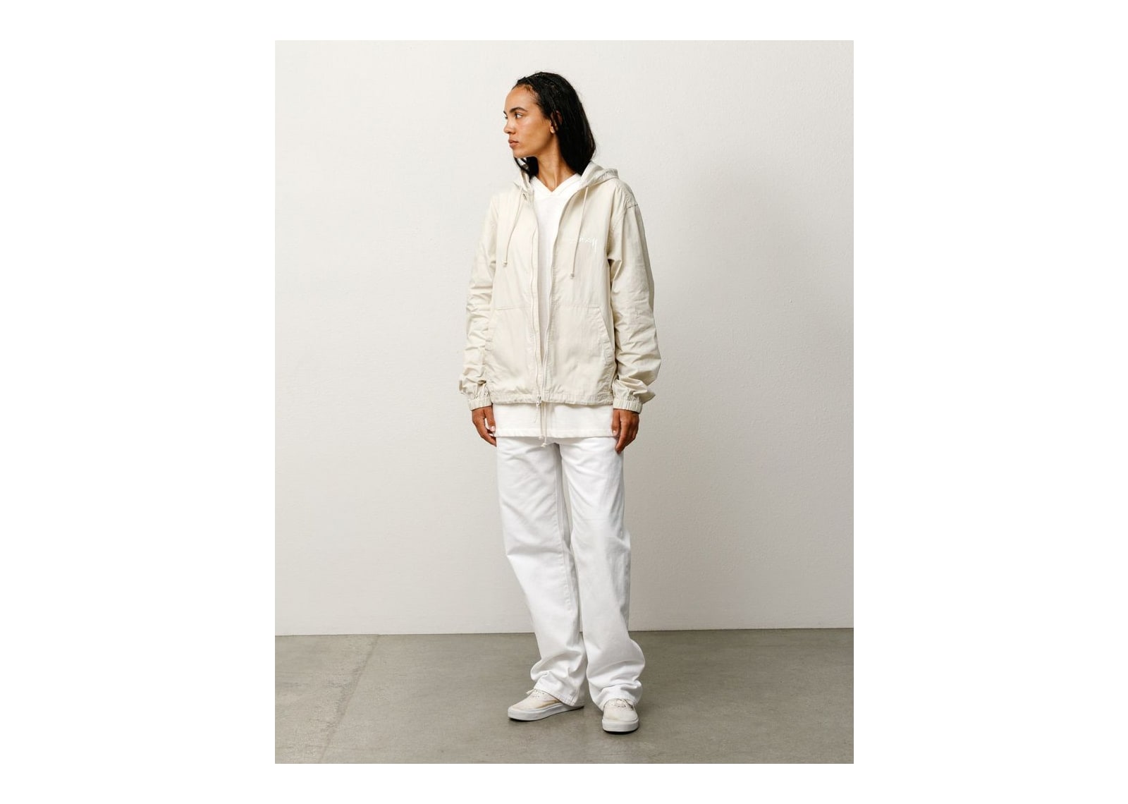 Stussy Waxed Cotton Beach Shell Stone - görsel 4