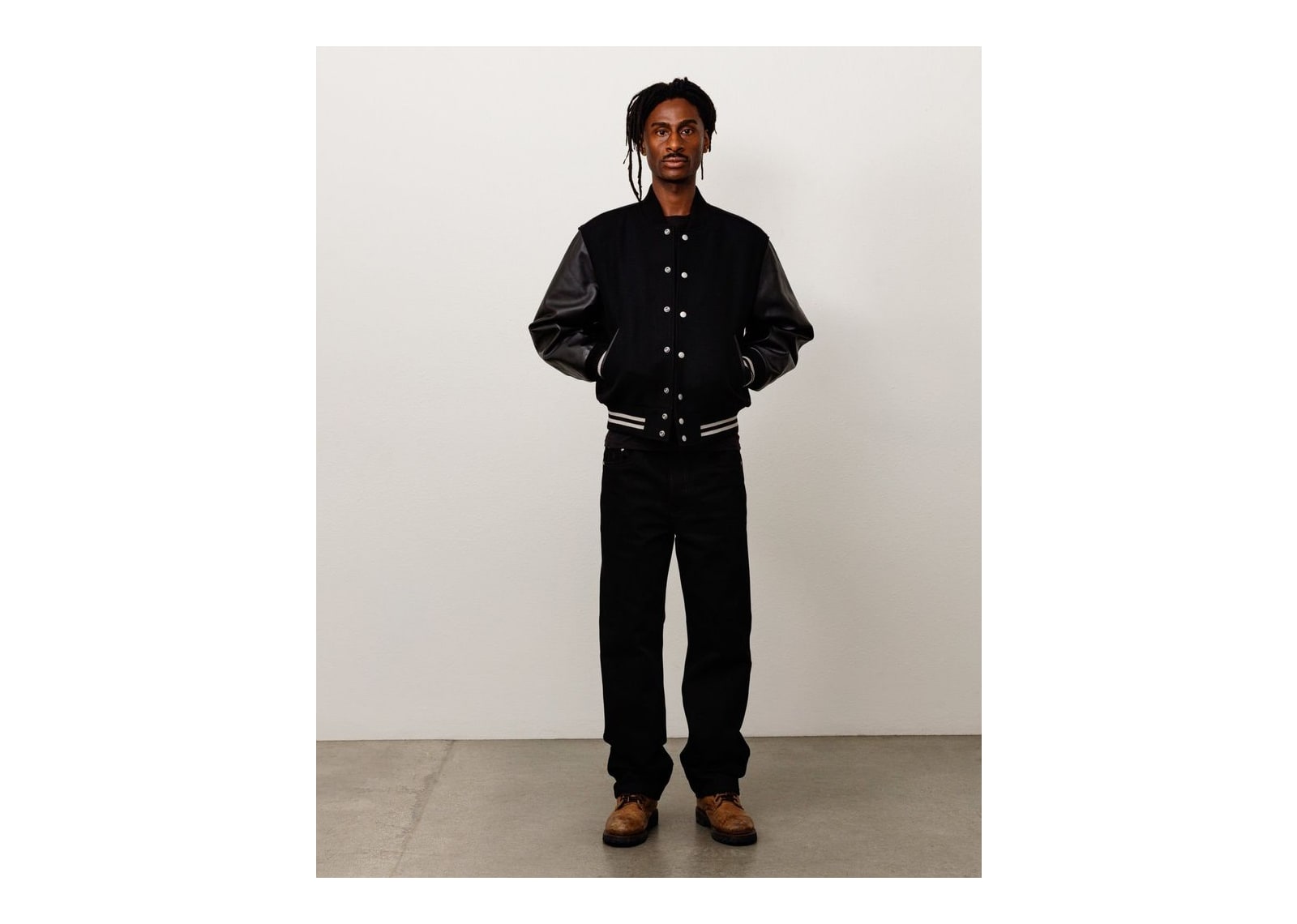 Stussy Wool Varsity Jacket Black - görsel 2