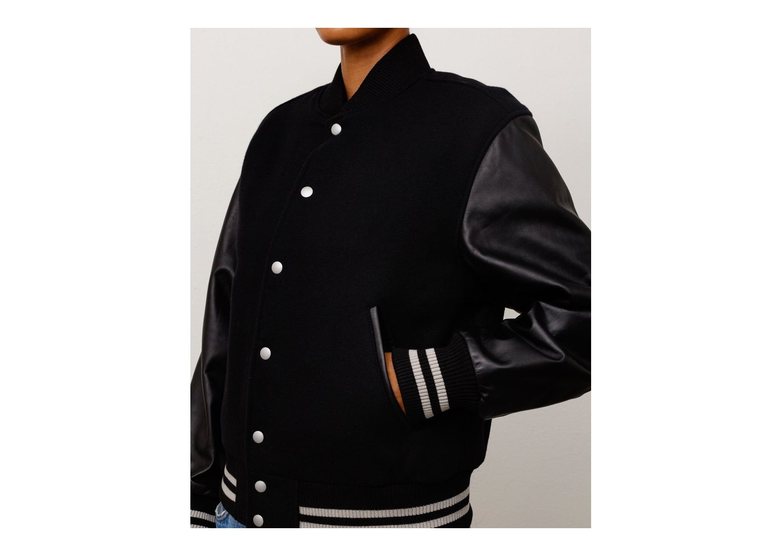 Stussy Wool Varsity Jacket Black - görsel 5