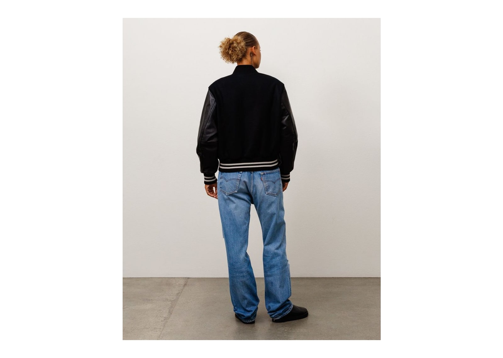 Stussy Wool Varsity Jacket Black - görsel 6