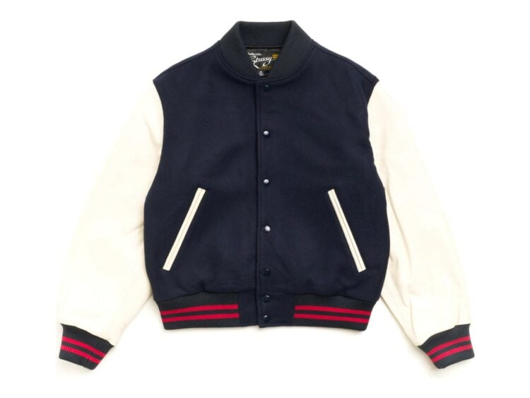 Stussy Wool Varsity Jacket Navy
