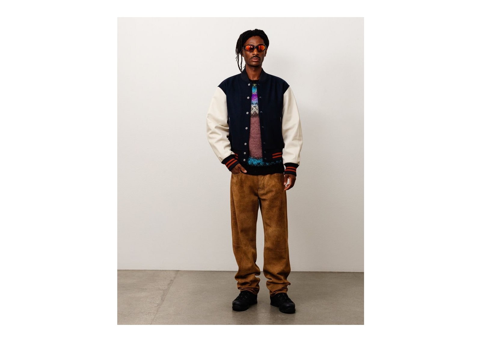 Stussy Wool Varsity Jacket Navy - görsel 2