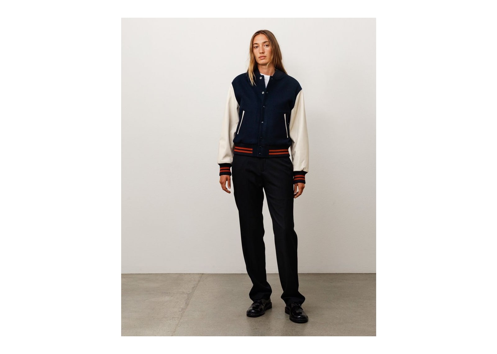 Stussy Wool Varsity Jacket Navy - görsel 5