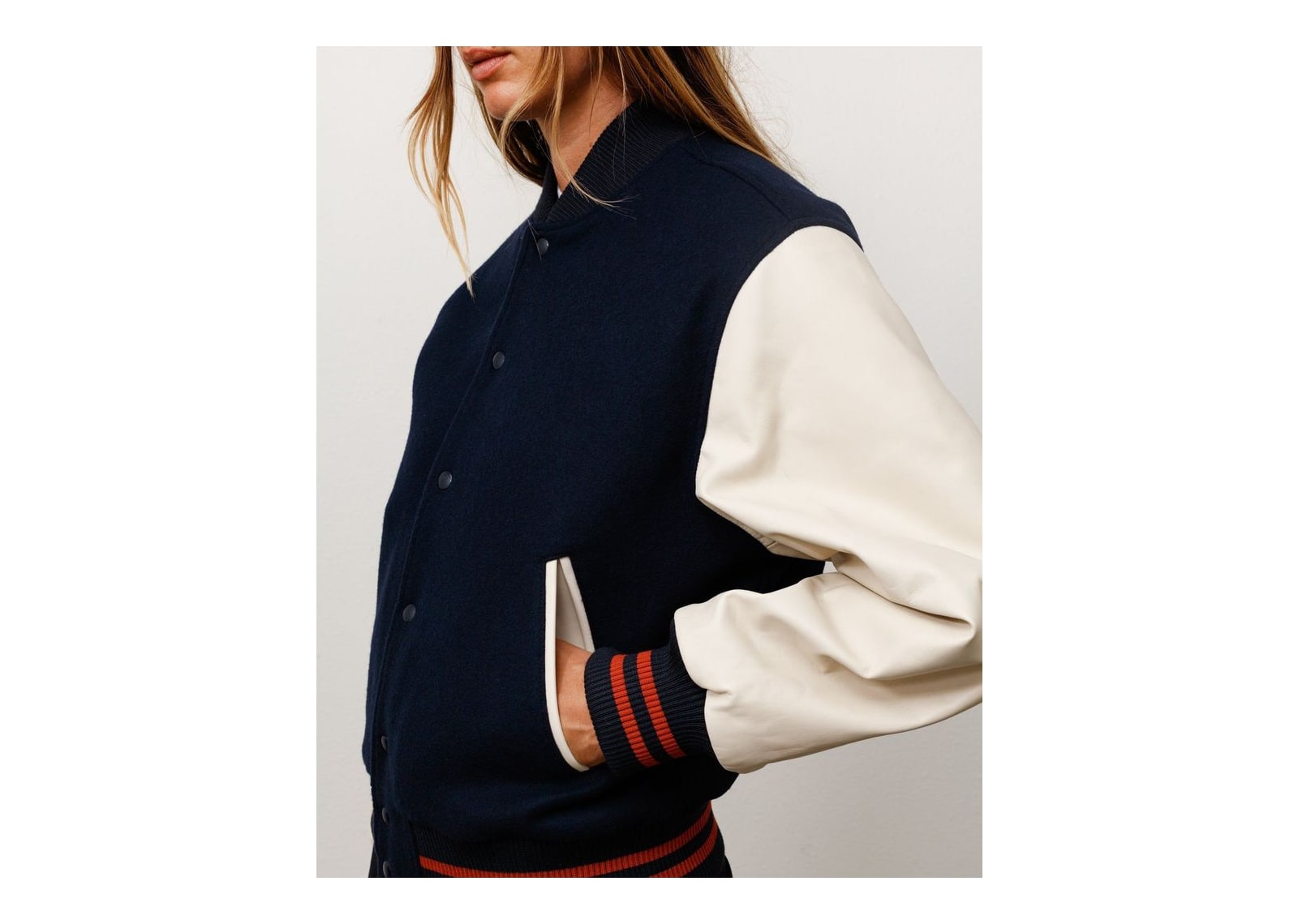 Stussy Wool Varsity Jacket Navy - görsel 6