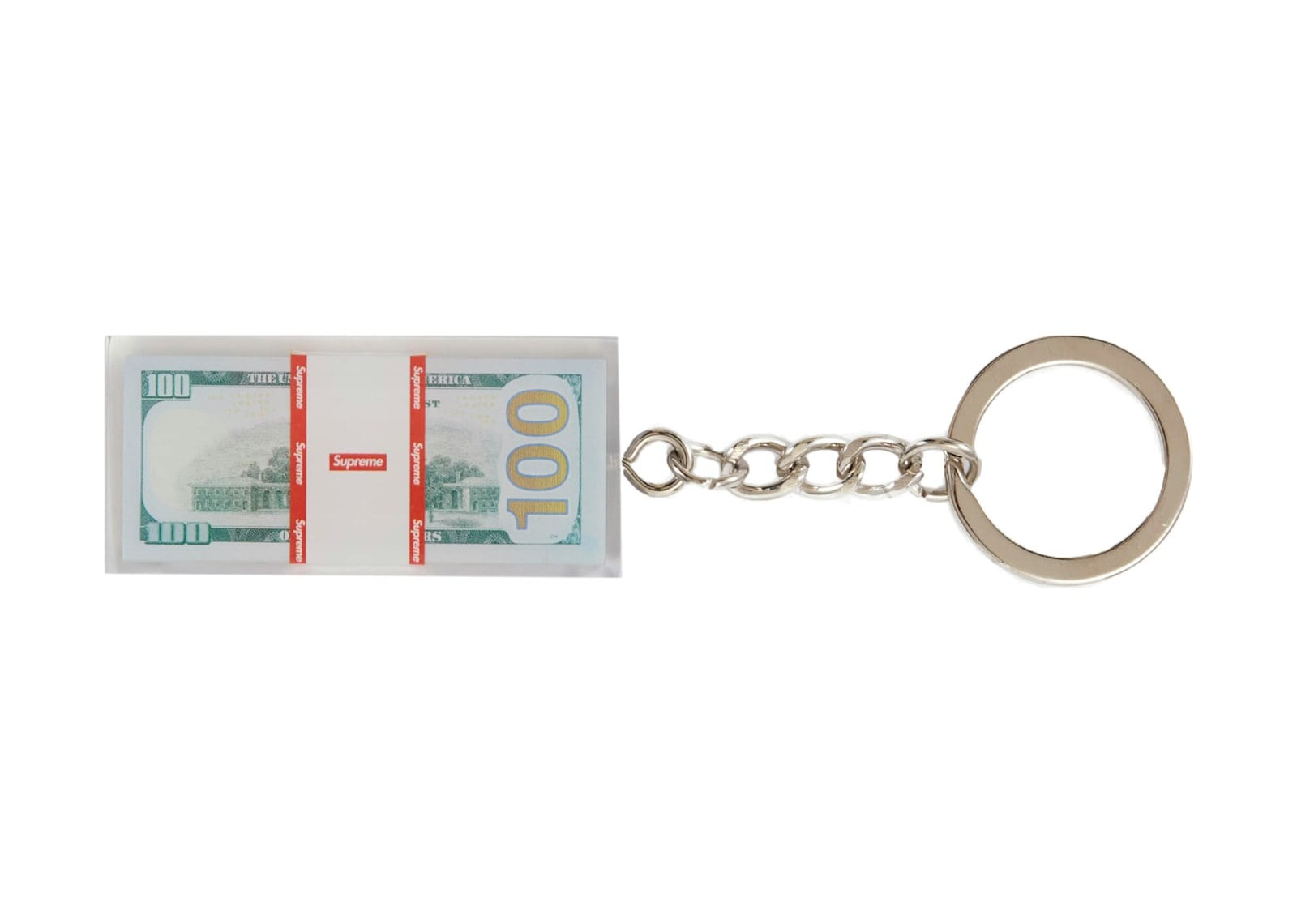 Supreme Cash Paperweight Keychain Clear - görsel 2