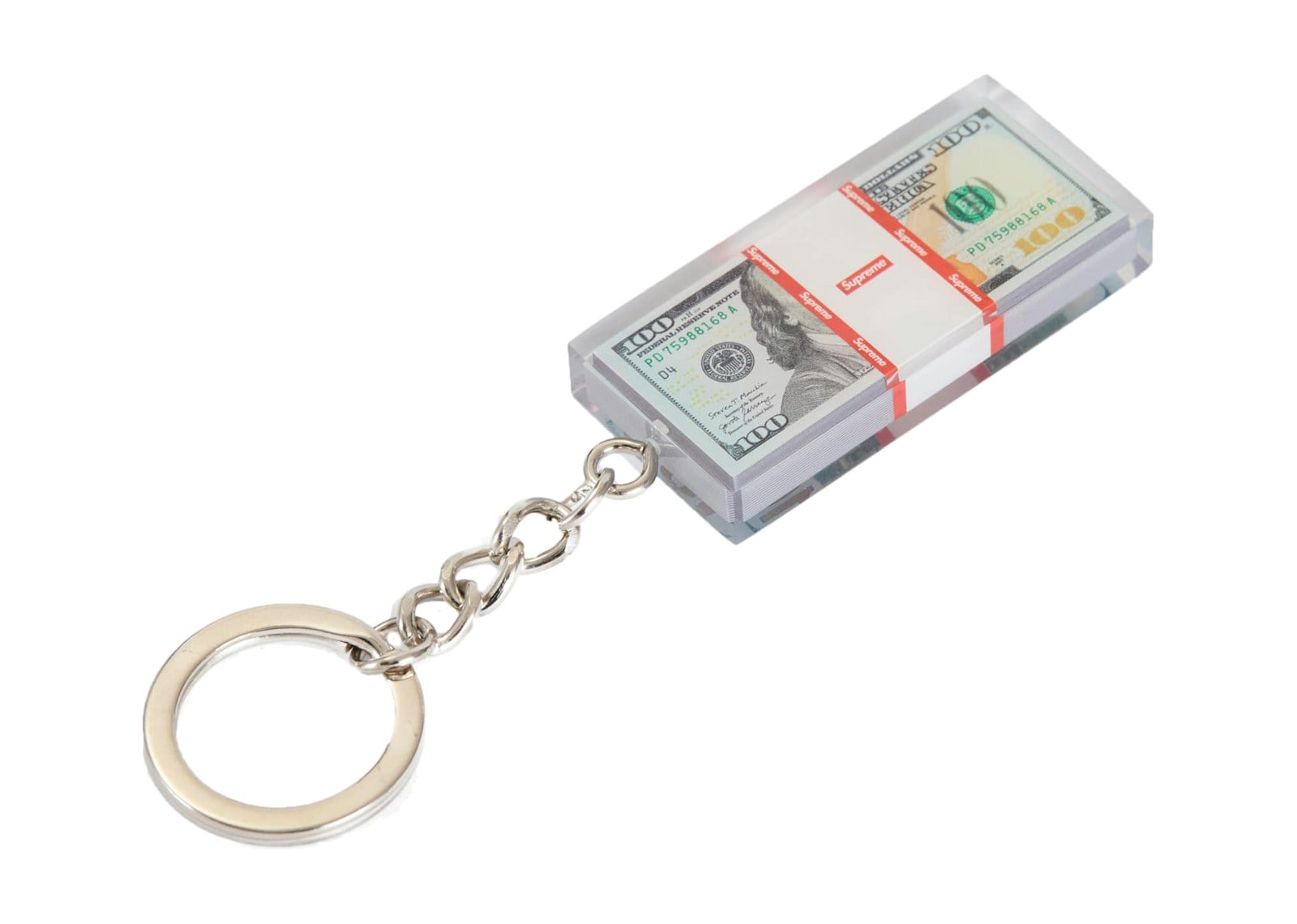 Supreme Cash Paperweight Keychain Clear - görsel 3