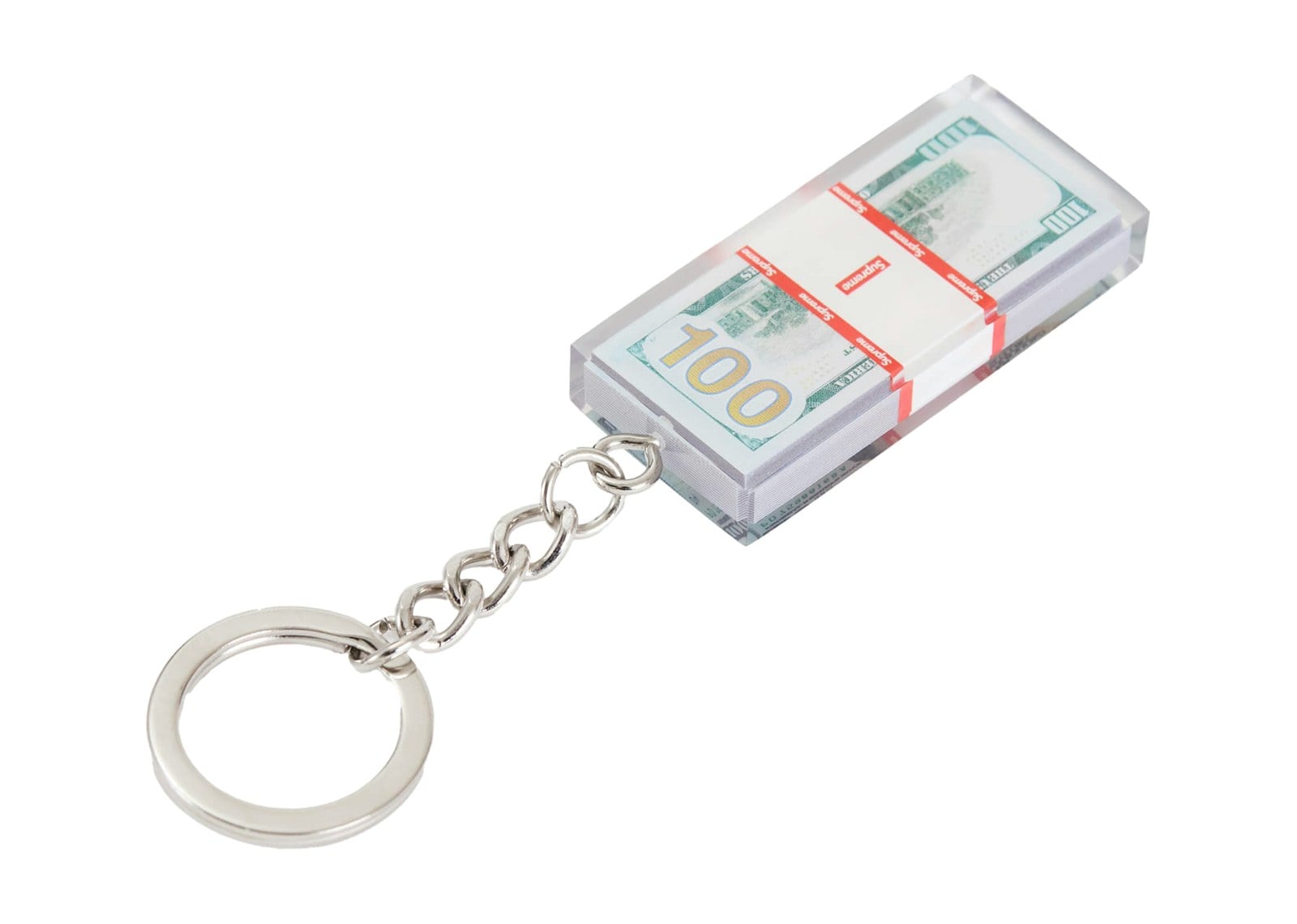Supreme Cash Paperweight Keychain Clear - görsel 4