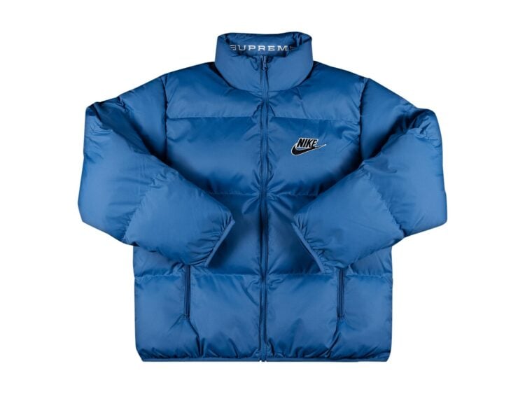 Supreme Nike Reversible Puffy Jacket Blue