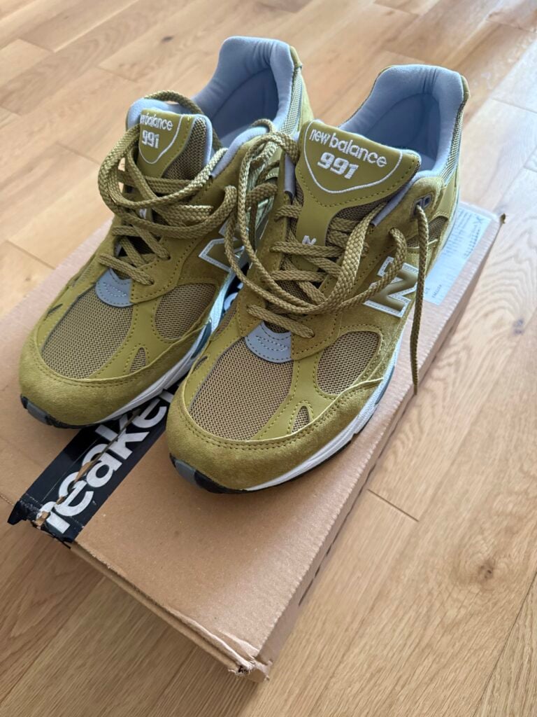 Müşteri fotoğrafı — New Balance 991 MiUK Green Moss Cloud Cream
