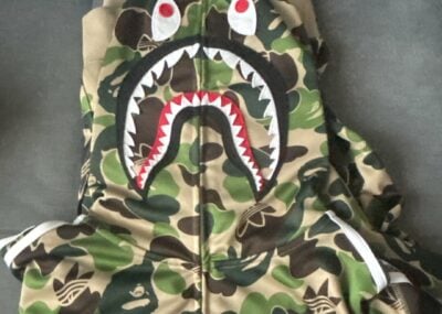 adidas x BAPE Relaxed Fit Track Camo Shark Full Zip Hoodie Green - müşteri fotoğrafı