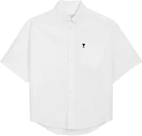 Ami Paris Ami De Coeur Boxy Embroidered Shirt White