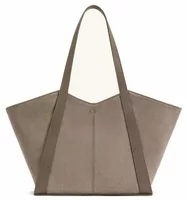 Faux Suede Tote Bag Taupe