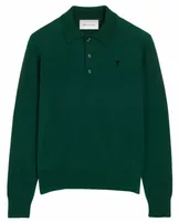 Ami De Coeur Wool Polo Bottle Green/Black