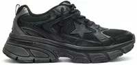 Black Leather Mesh Black Star (W)